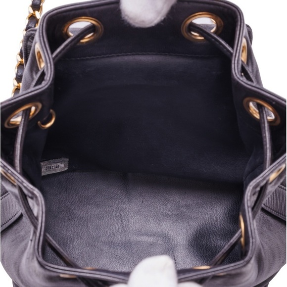 Chanel Turnlock Double Ball Charm Mini Chain Lambskin Black - Picture 6 of 7